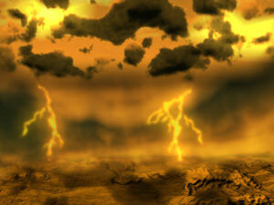Venus lightning and clouds