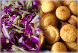 Asian Slaw and Corn Muffins