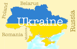 Ukraine in context map