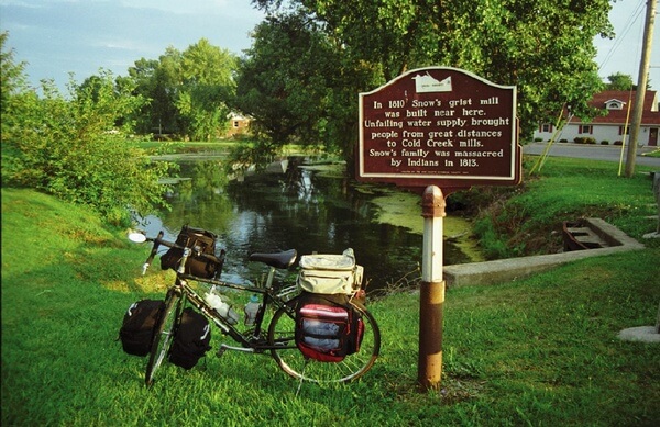 Castalia Ohio, bike ride of Labor Day 1998 - where a War of 1812 captivity story began.