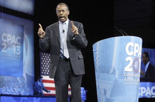 Carson delivers remarks to the Conservative Political Action Conference (CPAC) in National Harbor, Maryland
