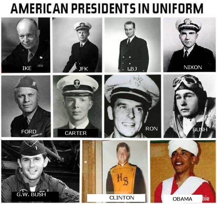 us-presidents-in-uniform