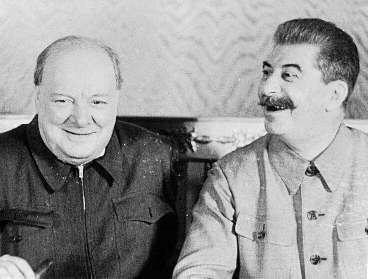Churchill visits Stalin in 1942