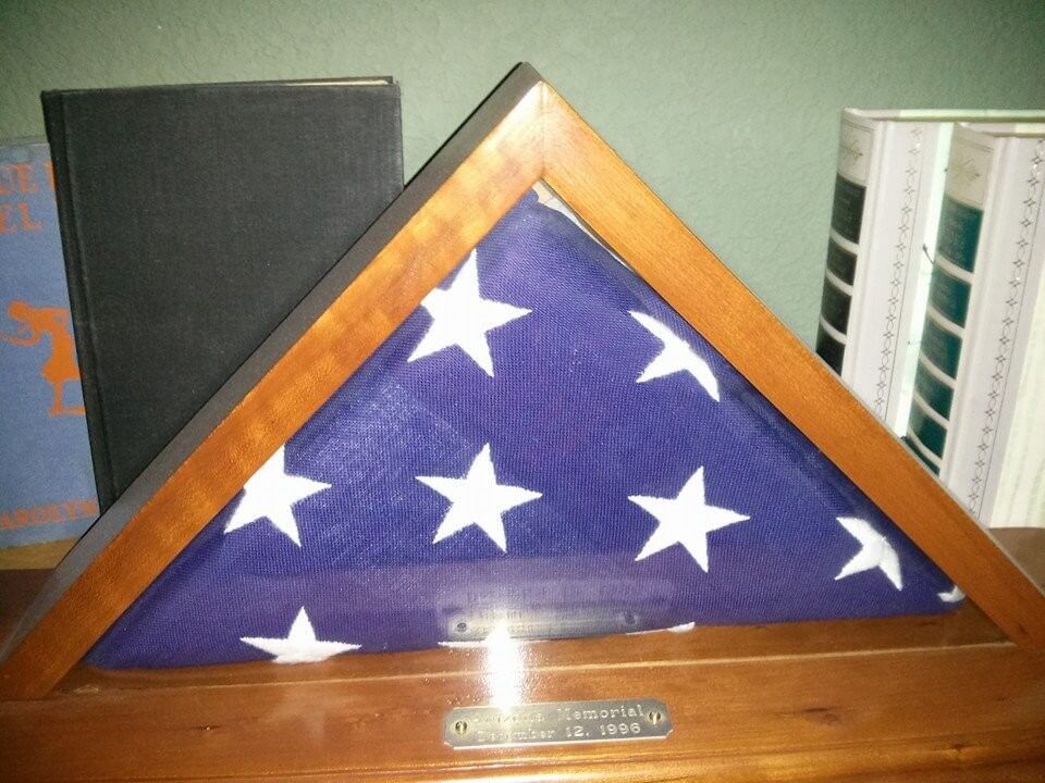 Flag from USS Arizona, December 12, 1996.