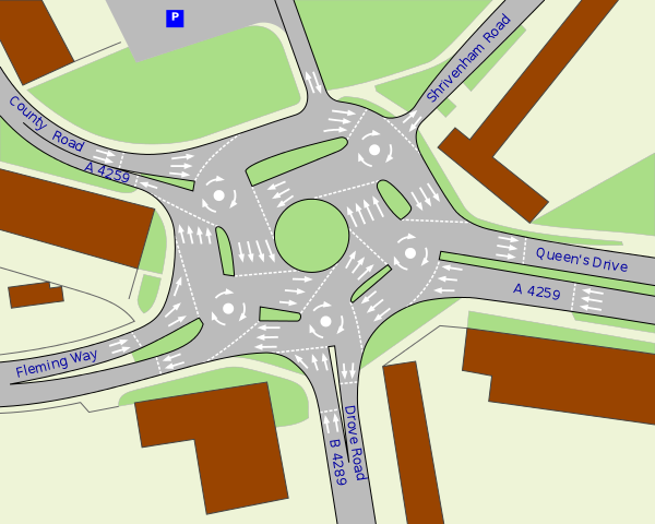 Magic Roundabout in Swindon, England.
