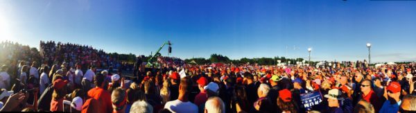 Panorama of a Trump Rally