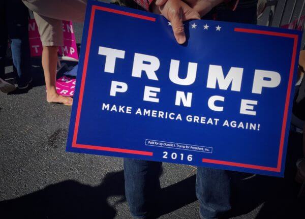 Sign at Trump Rally
