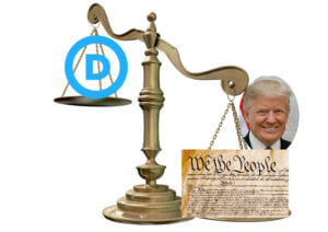 Scale justice Trump